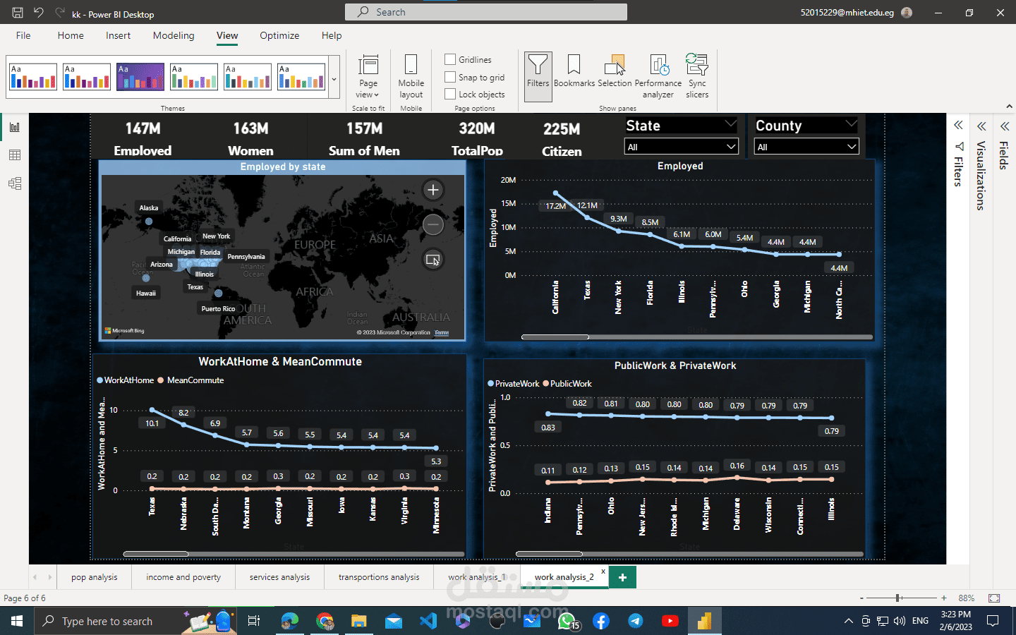 تحليل بيانات باستخدام  برنامج باور باي