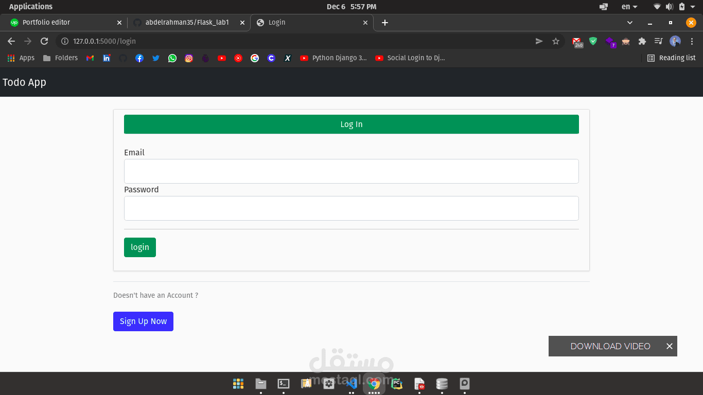 To Do App Using Flask