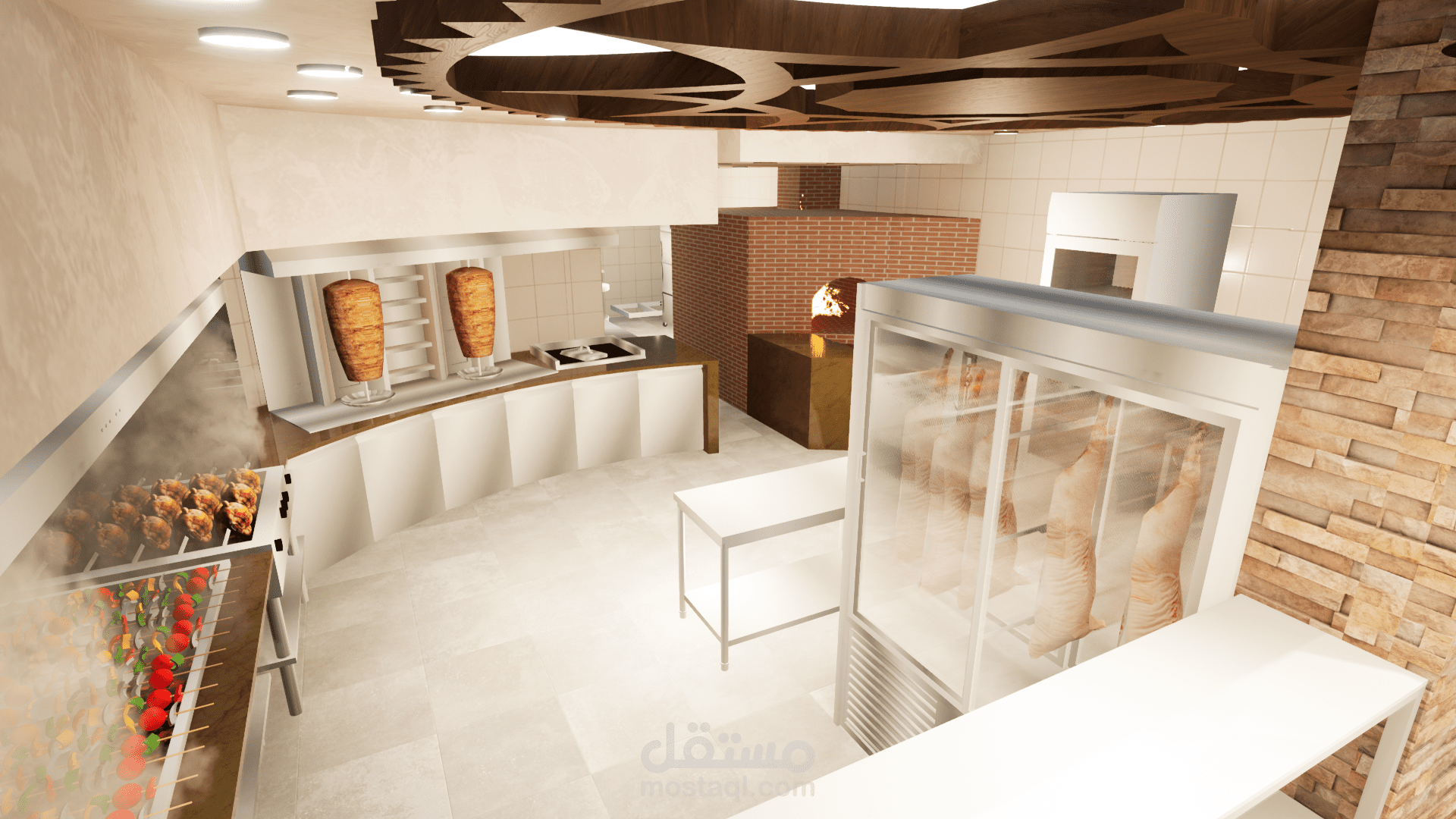 تصميم وتنفيذ مطعم شرقي كلاسيك معاصر