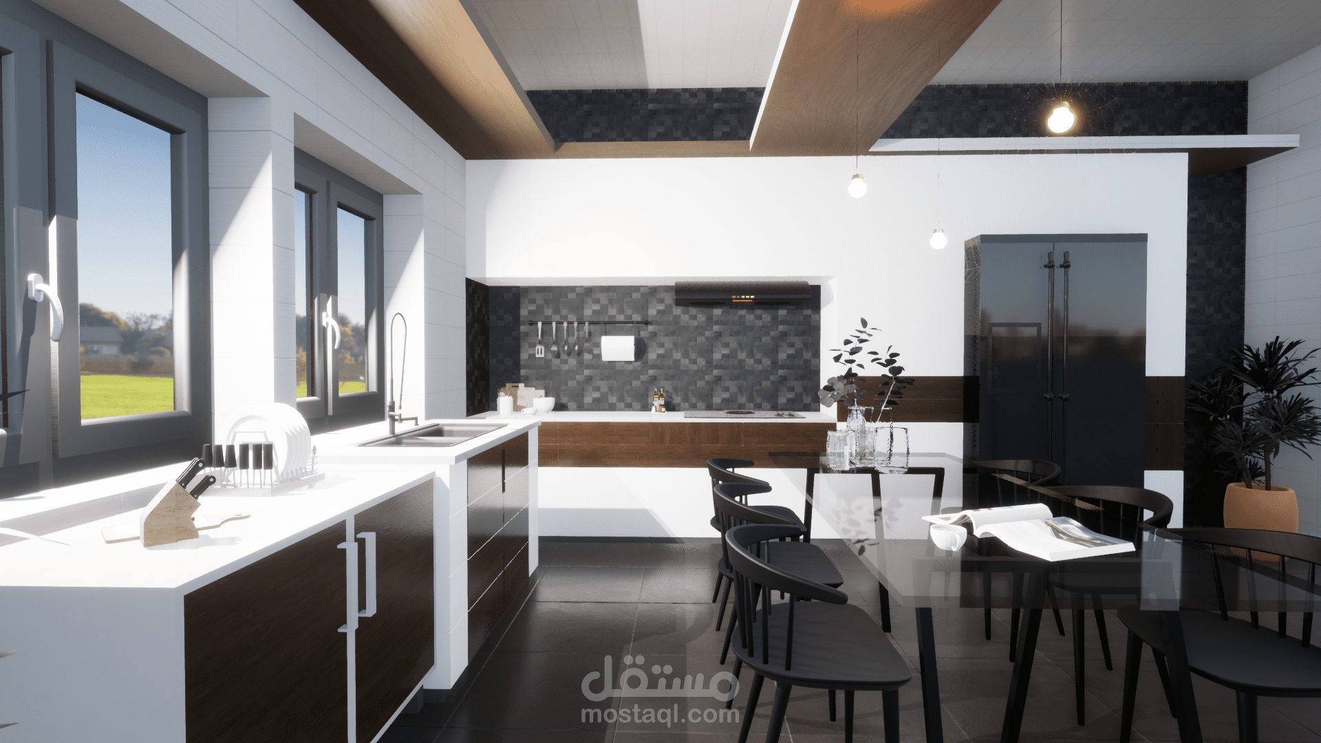 تصميم مطبخ على الطراز الحديث
