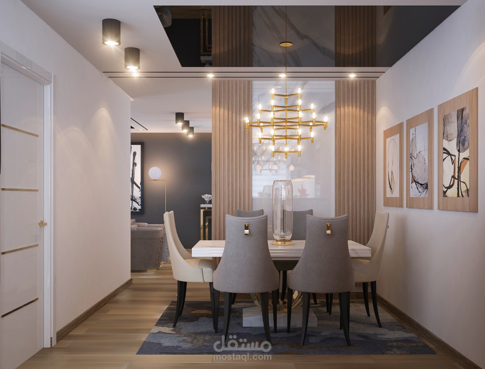 تصميم منطقة تناول الطعام على الطراز الحديث