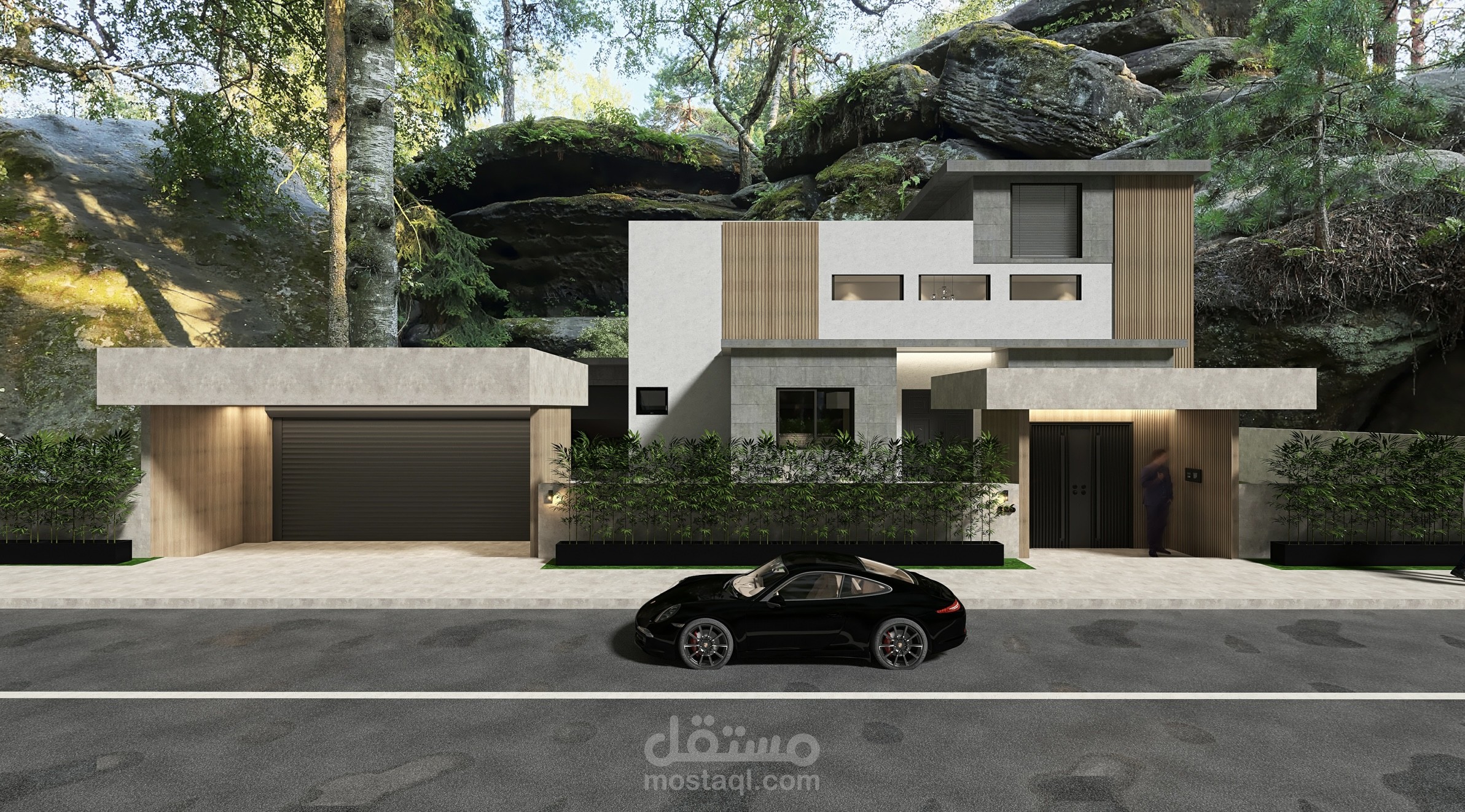 تصميم خارجي ل فيلا مودرنModern exterior villa design