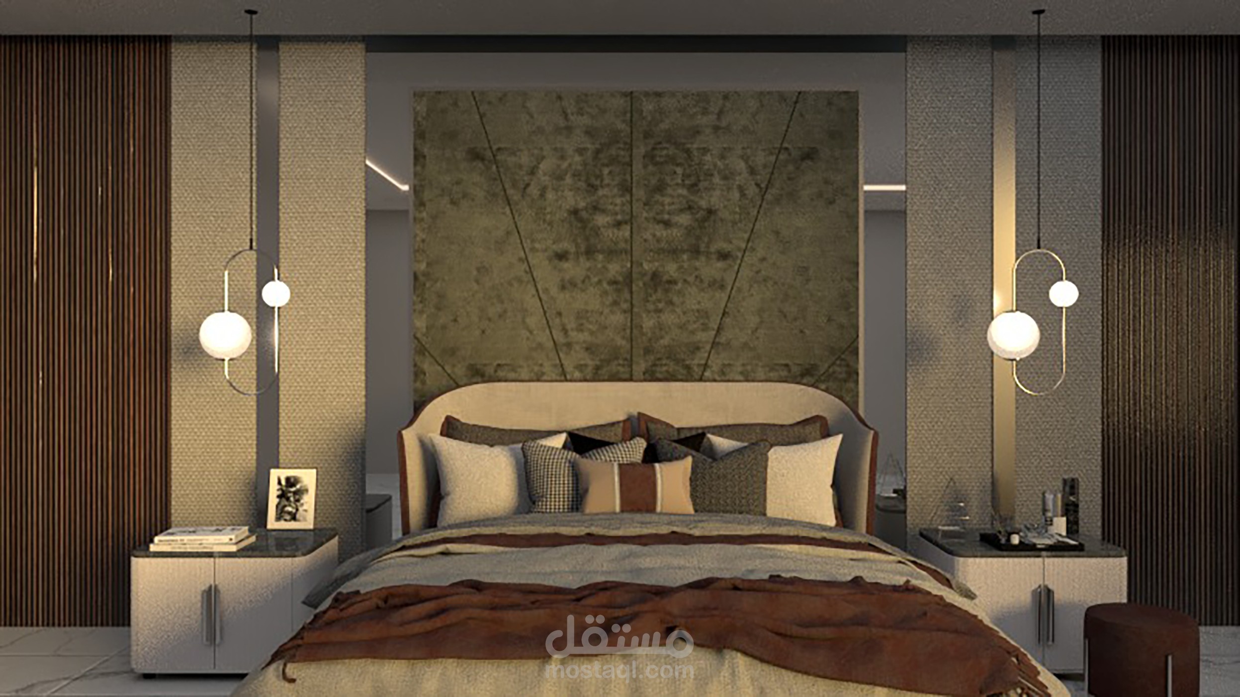 تصميم داخلي لغرفة نوم عصرية