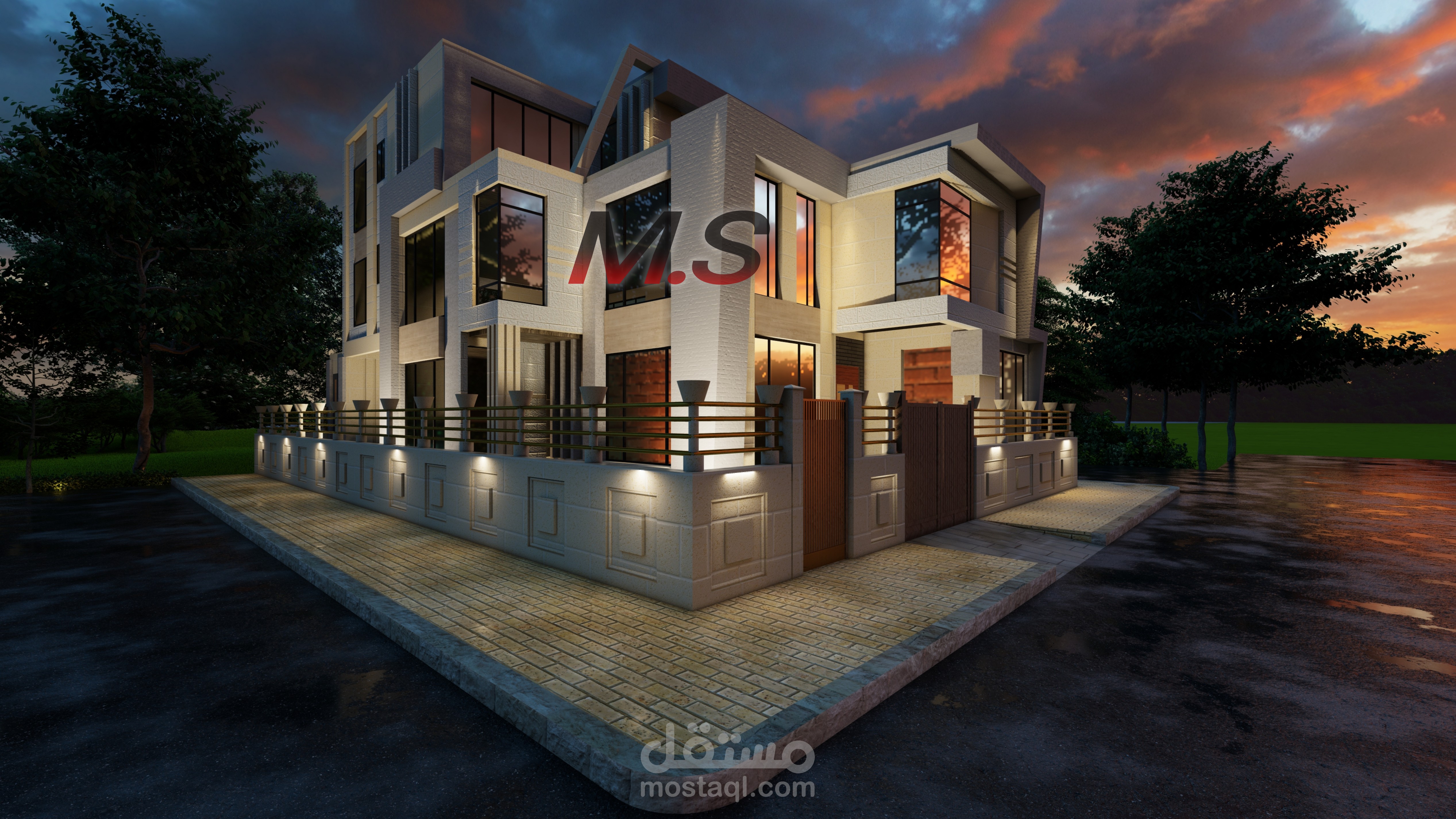 تصميم معماري 3D وواجهات