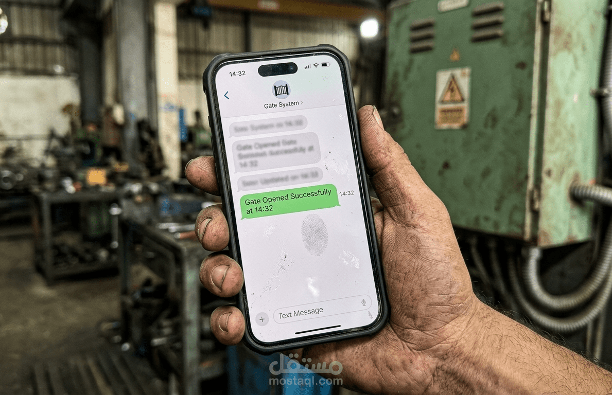نظام ذكي لفتح البوابات عن بعد عبر المكالمات الهاتفية (ESP32 + GSM)