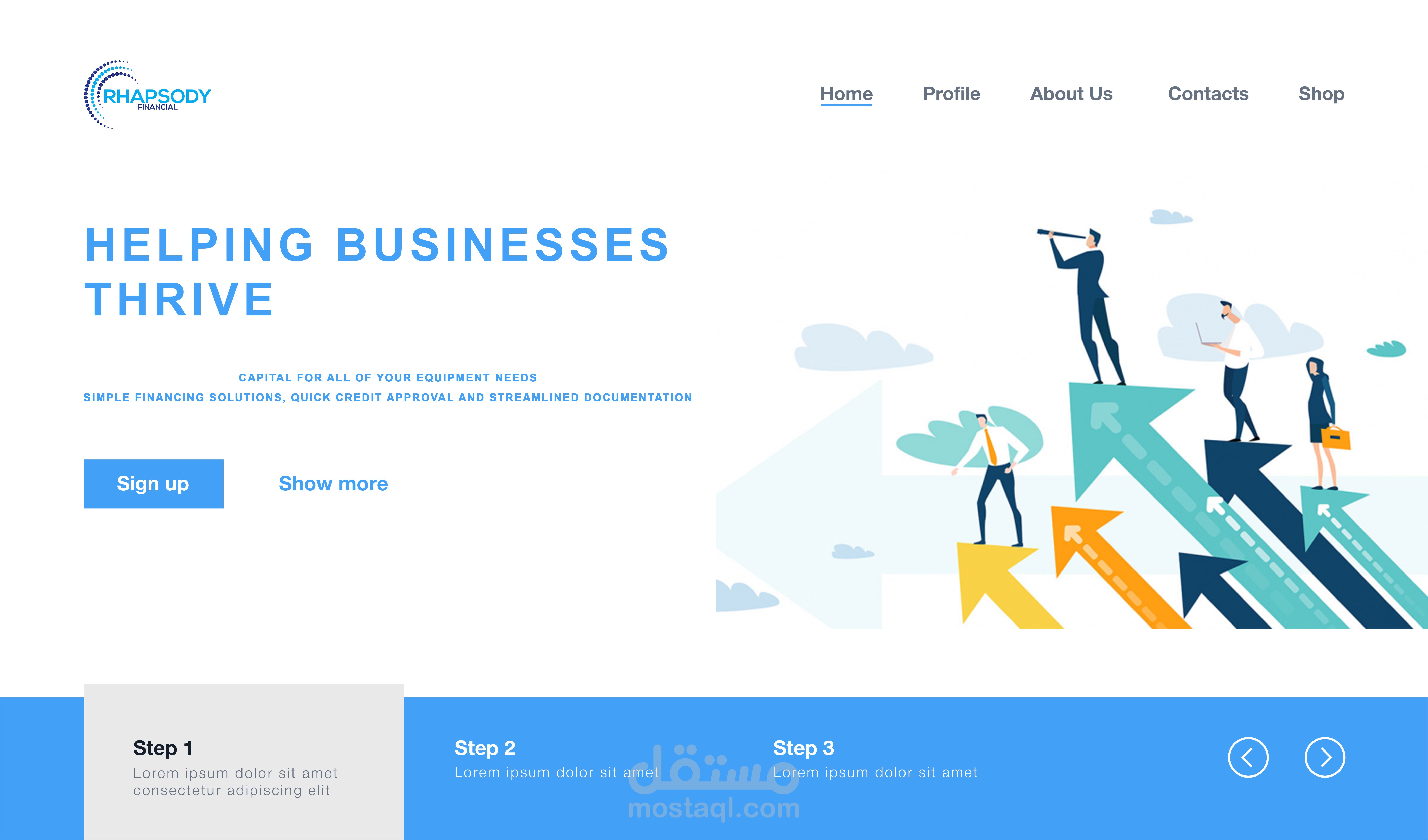 تصميم موقع لاحد العملاء الاجانب