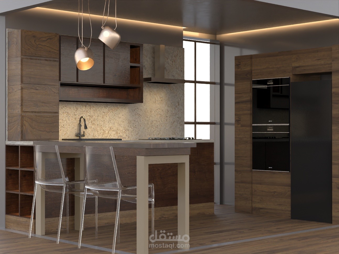 kitchen Design تصميم مطبخ مفتوح