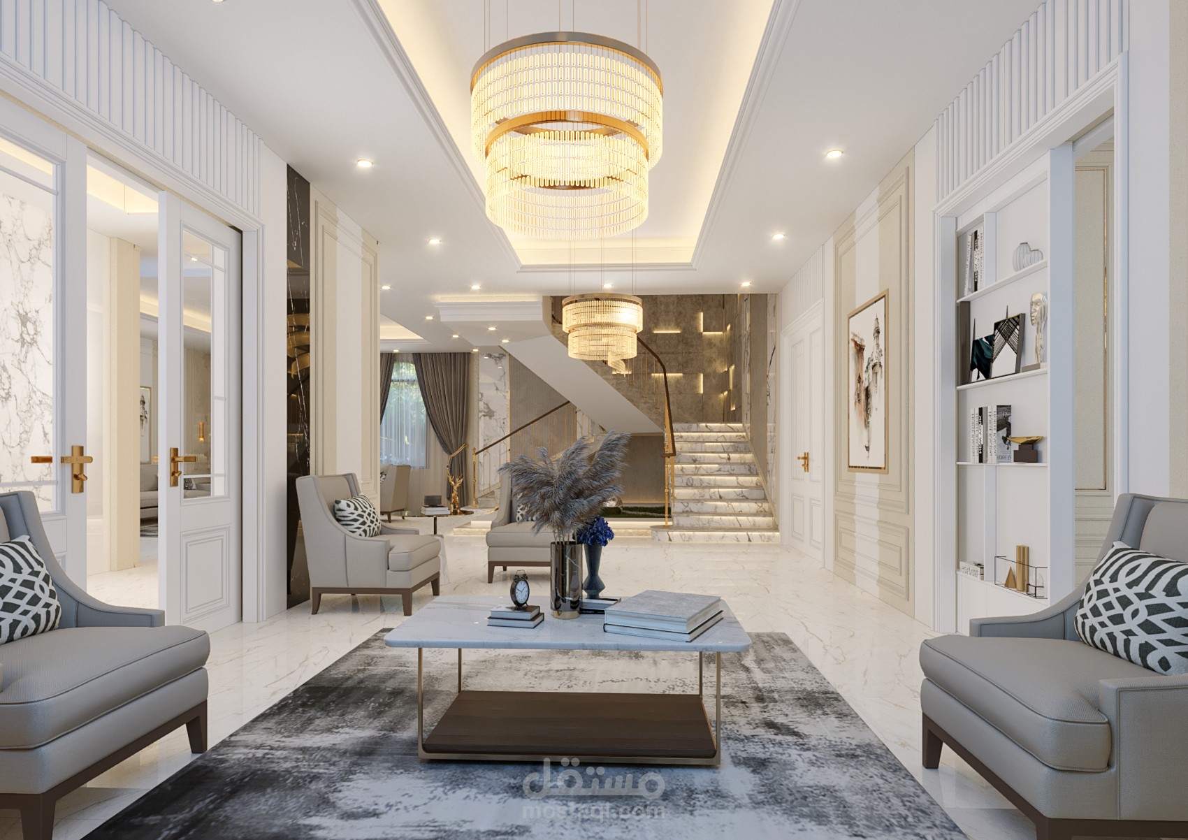 المدخل مع الصالون