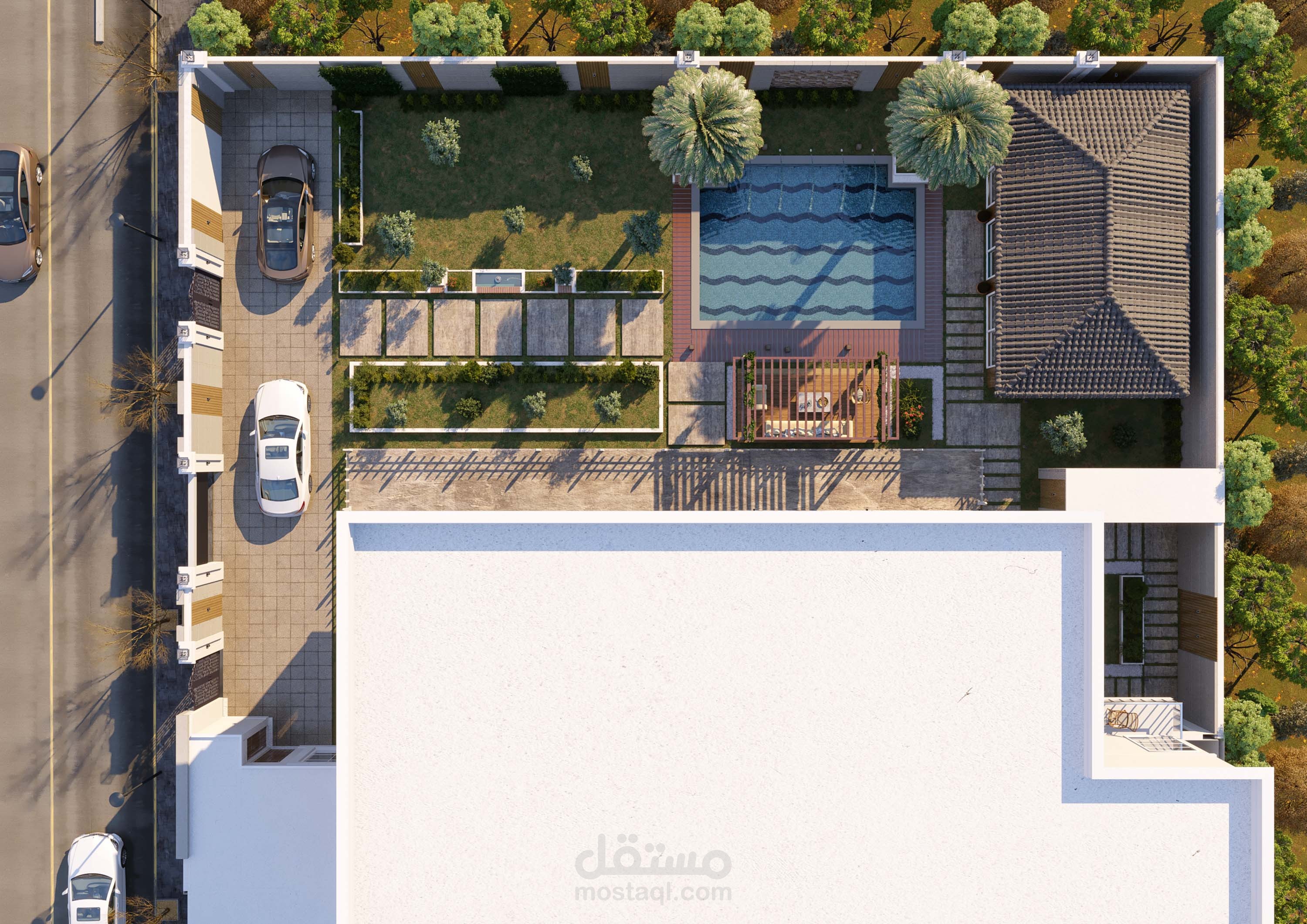 واجهة وحديقة - الرياض