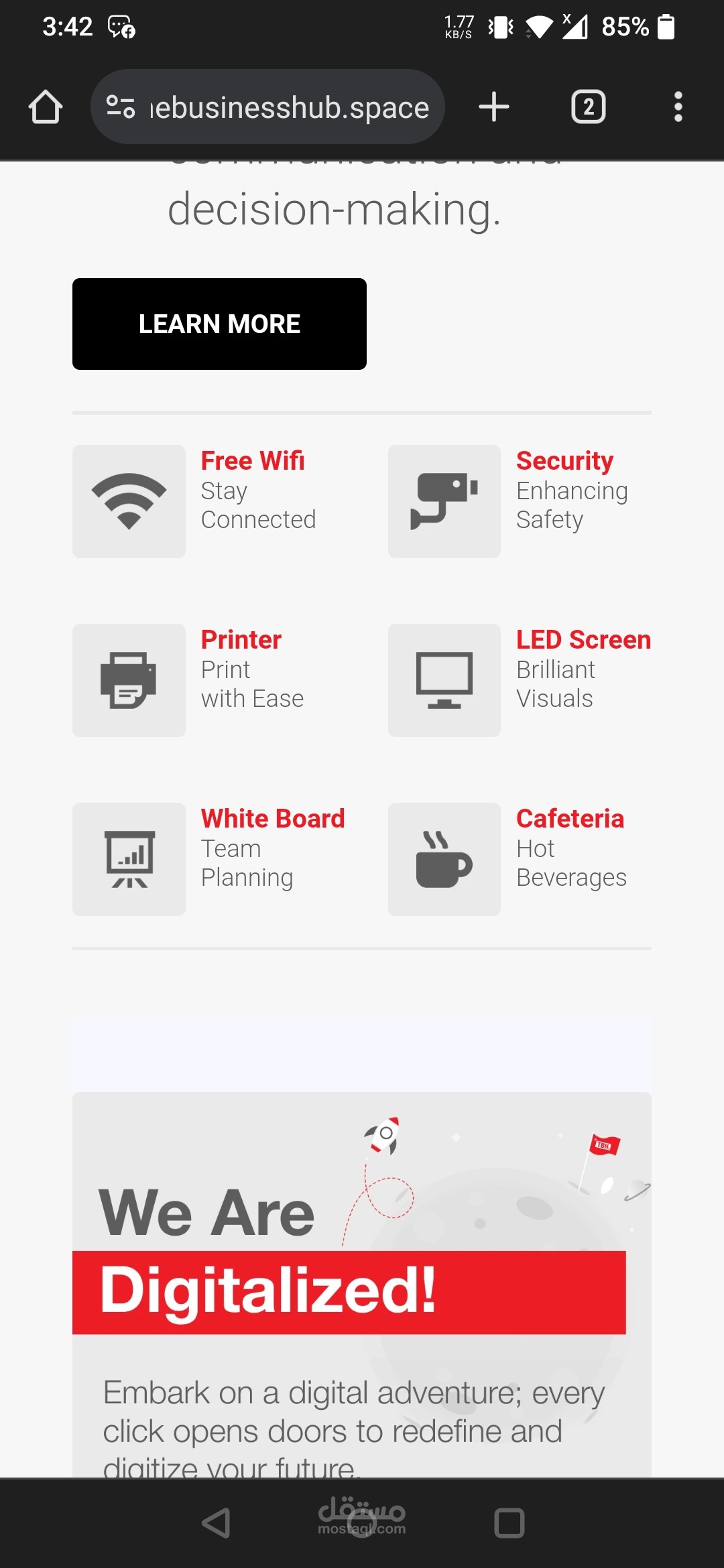 Landing page