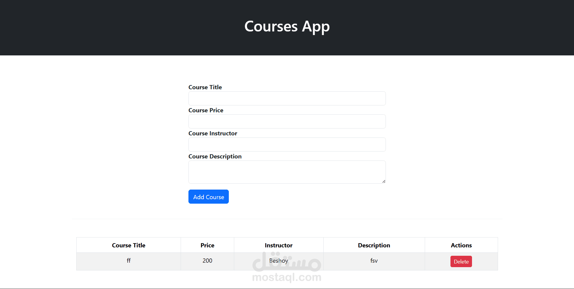 Courses App