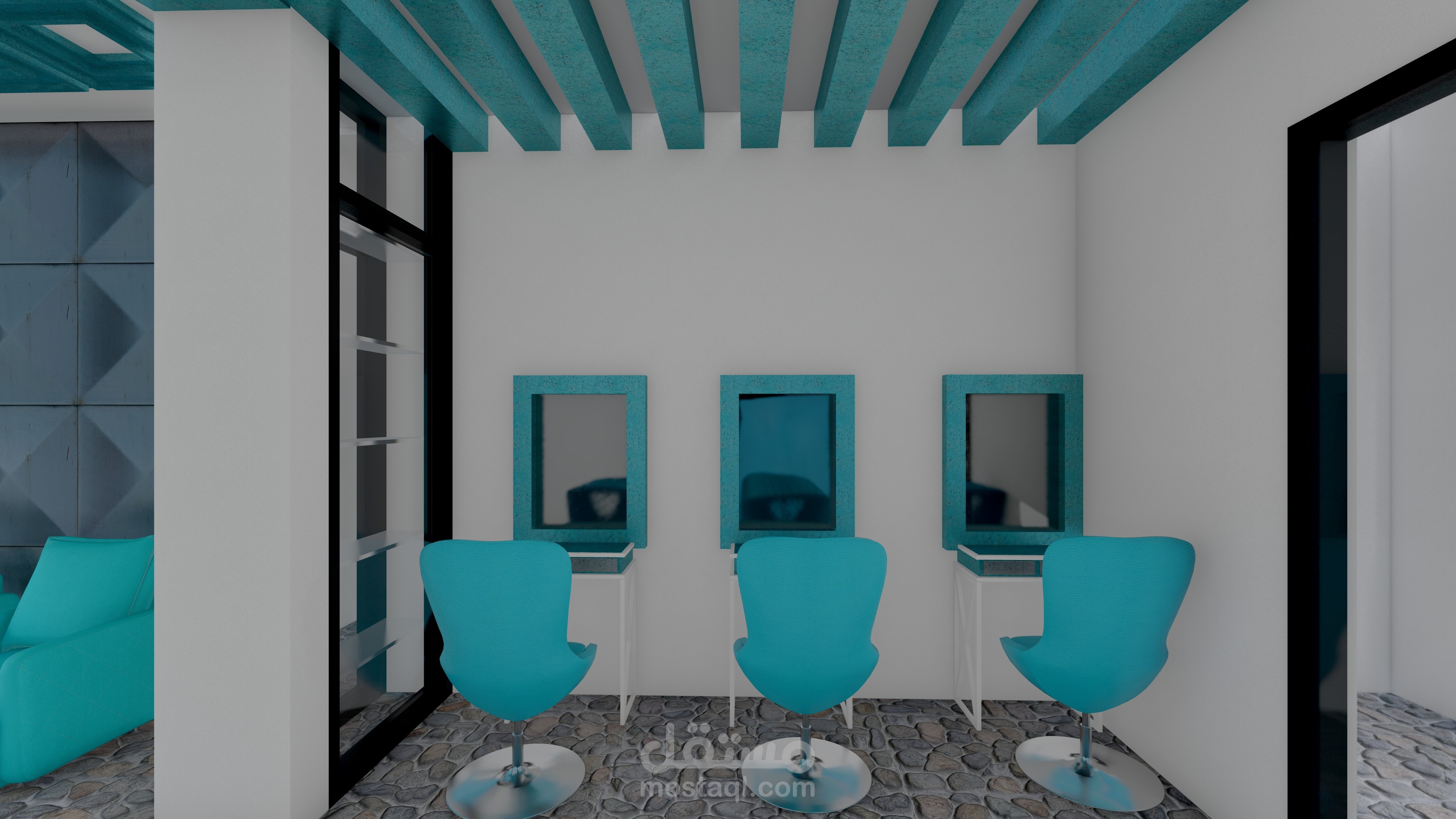( INTERIOR DESIGN OF BEAUTY CENTRE)