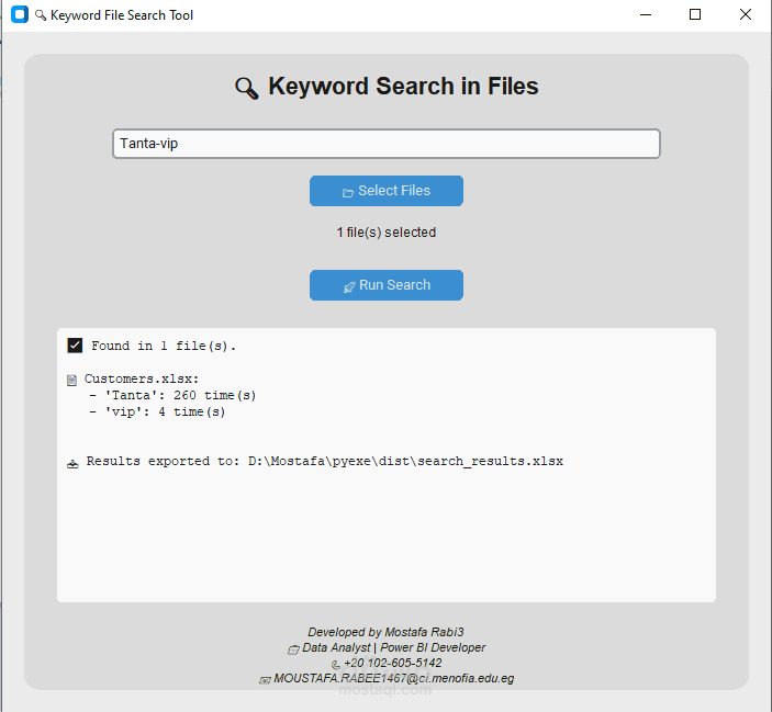 Keyword Search in Files - Using Python