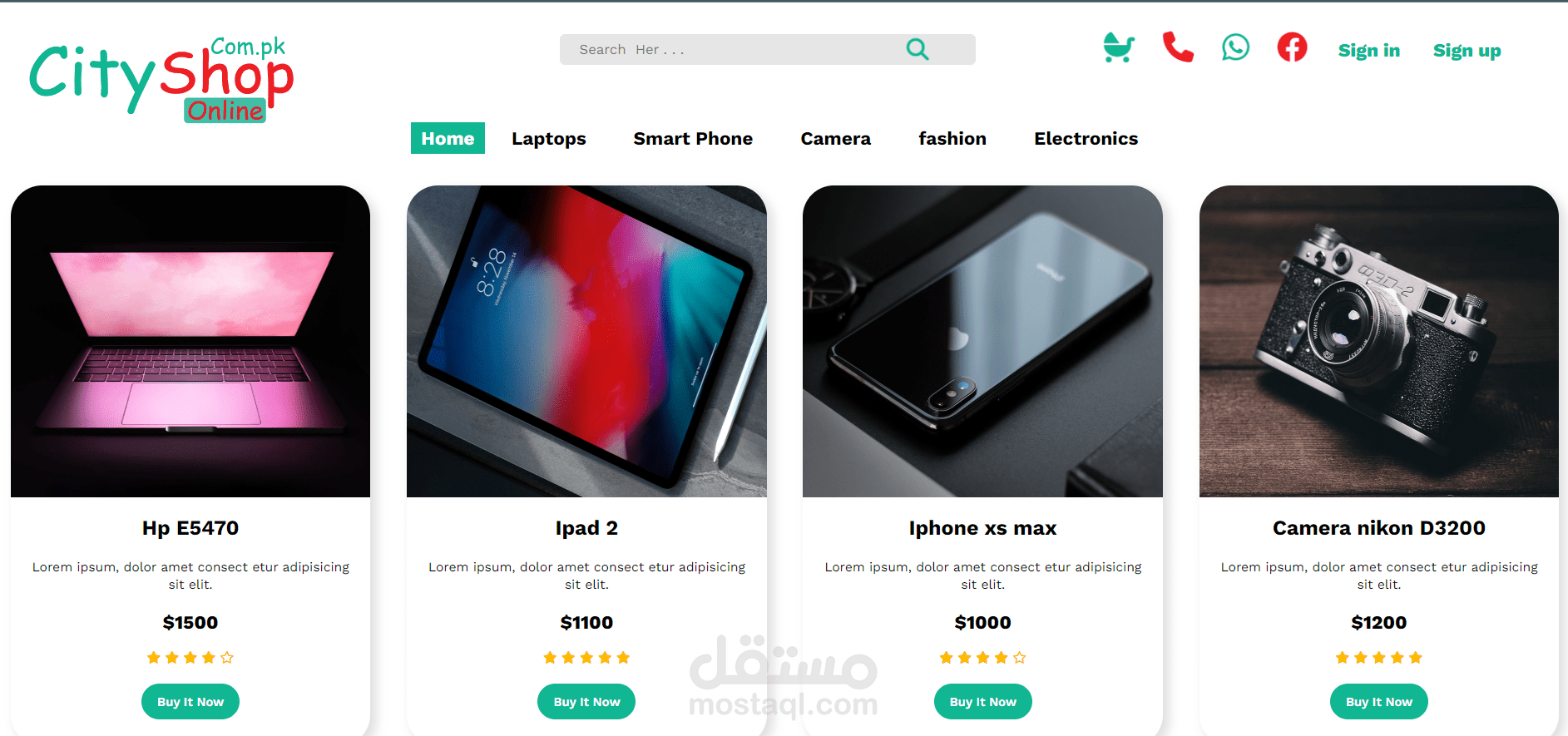 E-commerce website