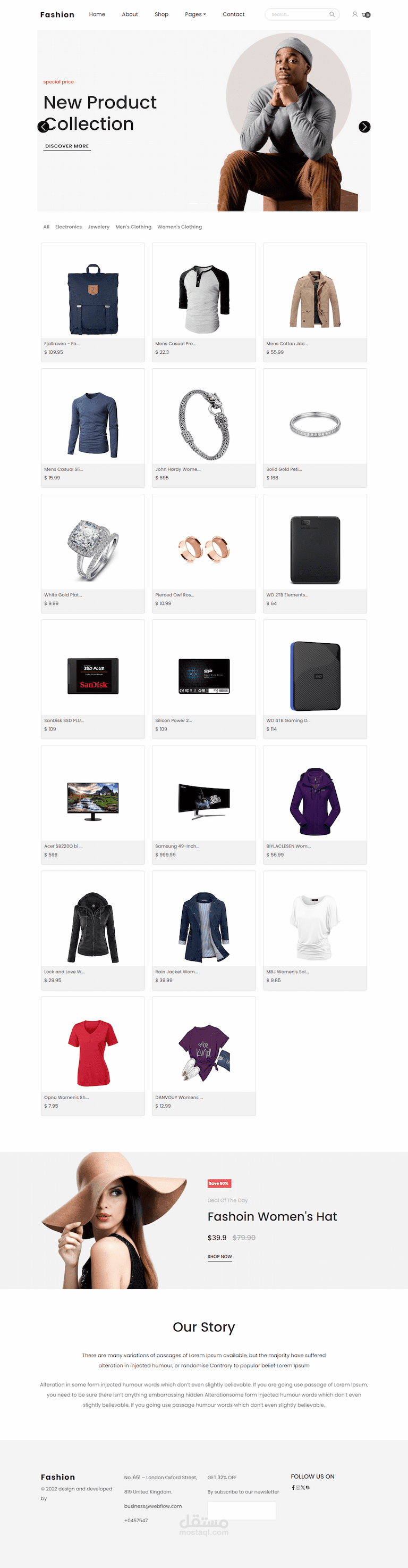 متجر إلكتروني تفاعلي مبني باستخدام React و Redux