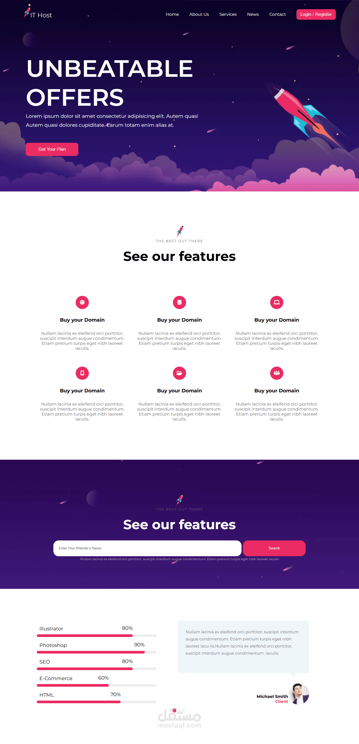 Landing Page: IT Host