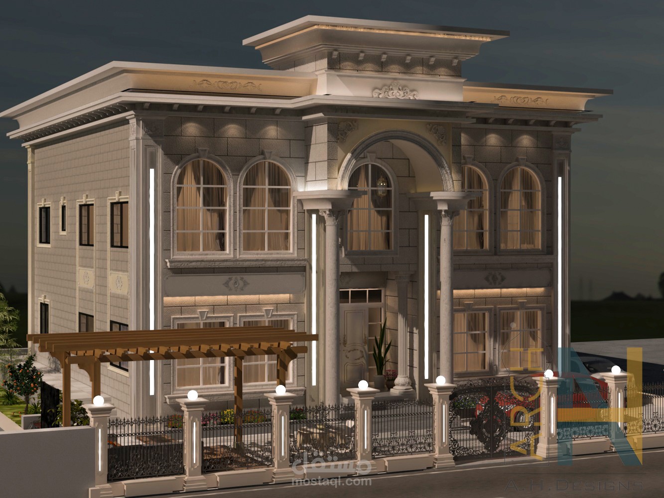 3 VISUALIZATION FOR A VILLA/ رفع ثلاثي الابعاد لفيلا