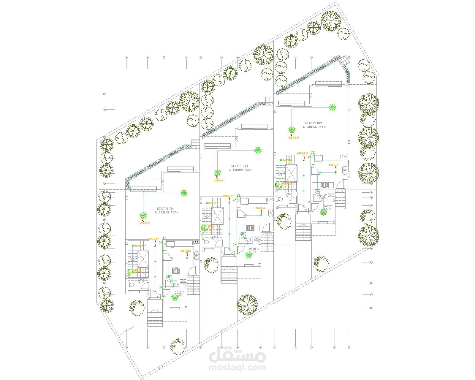 تصميم إنارة Town House Villa بطريقة مودرن