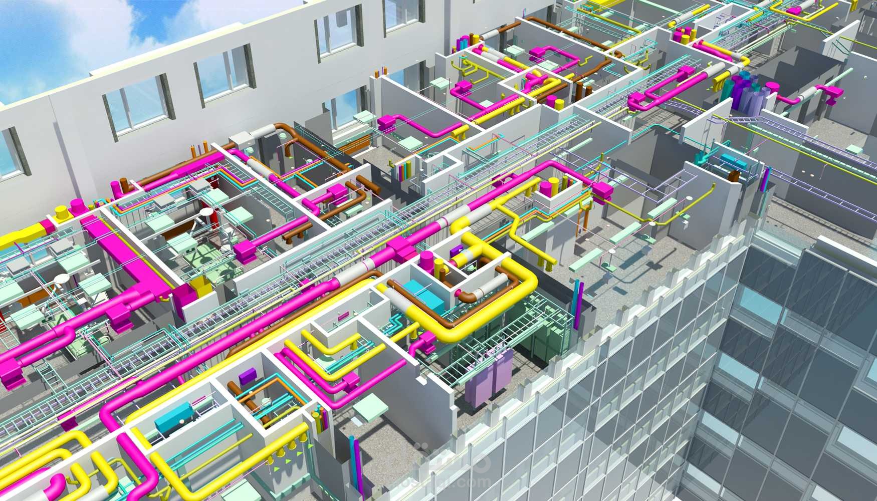 تصميماتي الإلكتروميكال لأحد المنشأت بإستخدام برنامج ال Revit