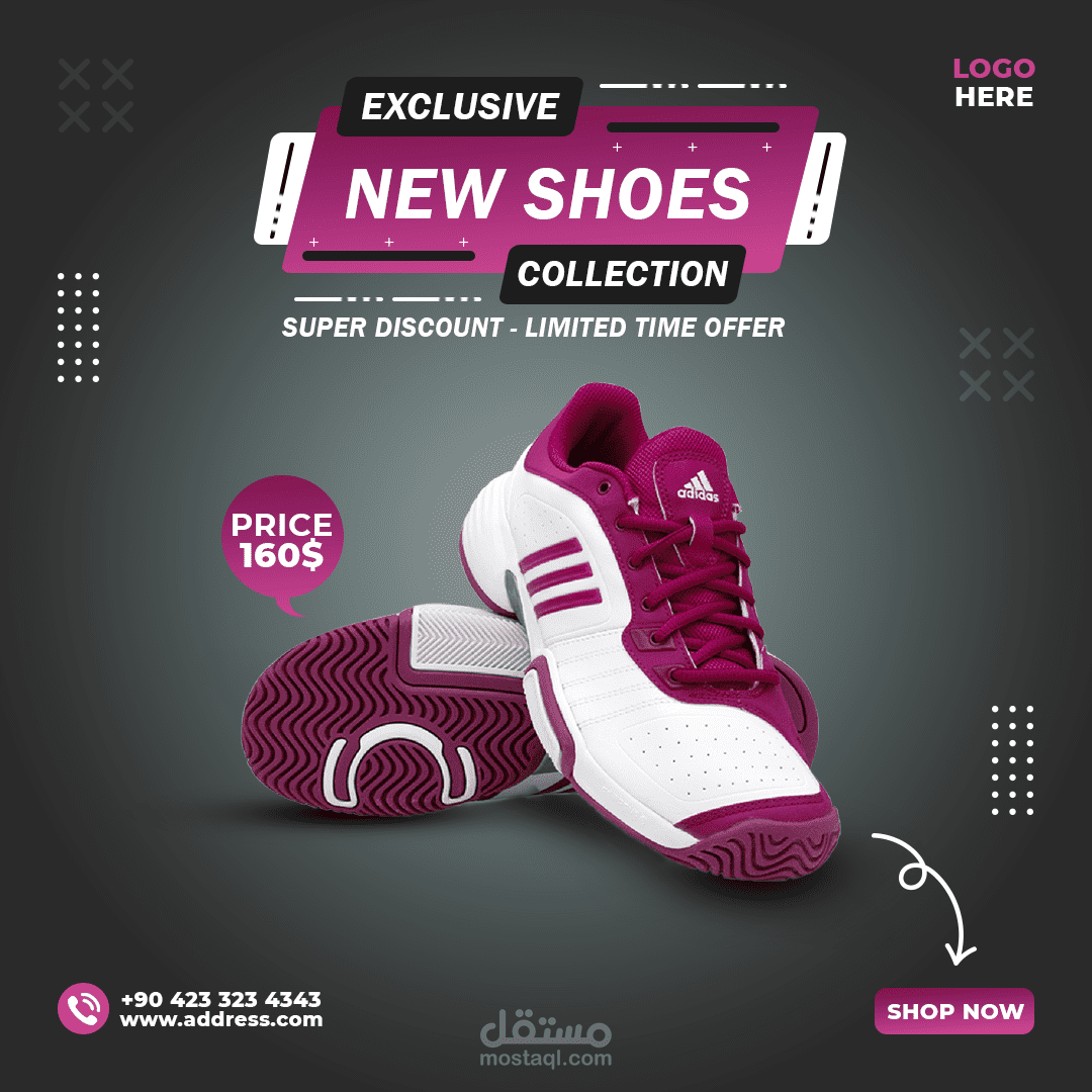 تصميم لحذاء علي الفوتوشوب