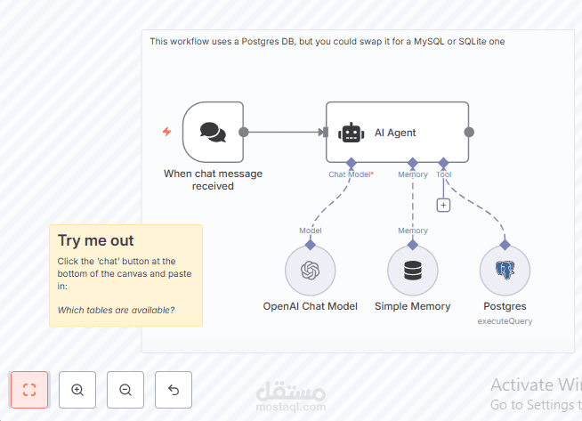 Chat with a database using AI