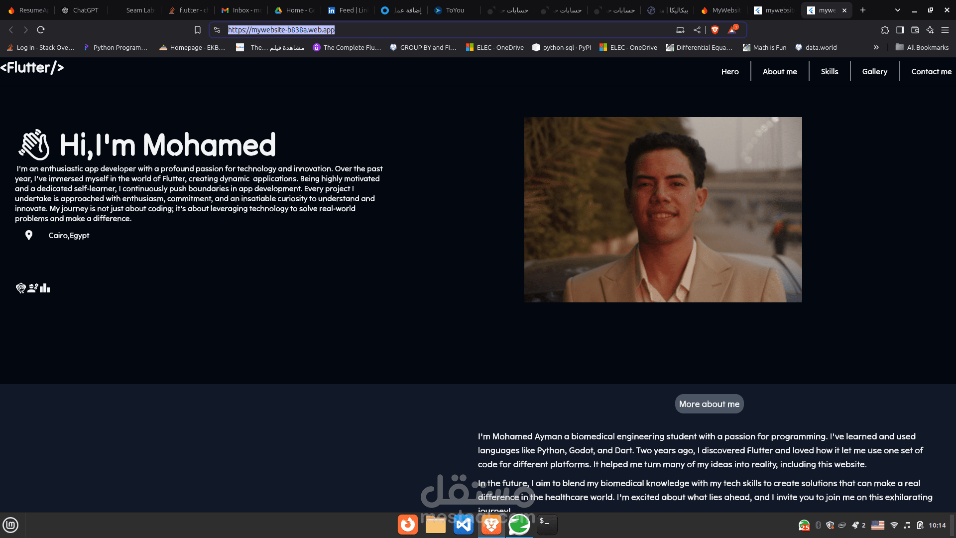 موقع شخصي لعرض اعمالي