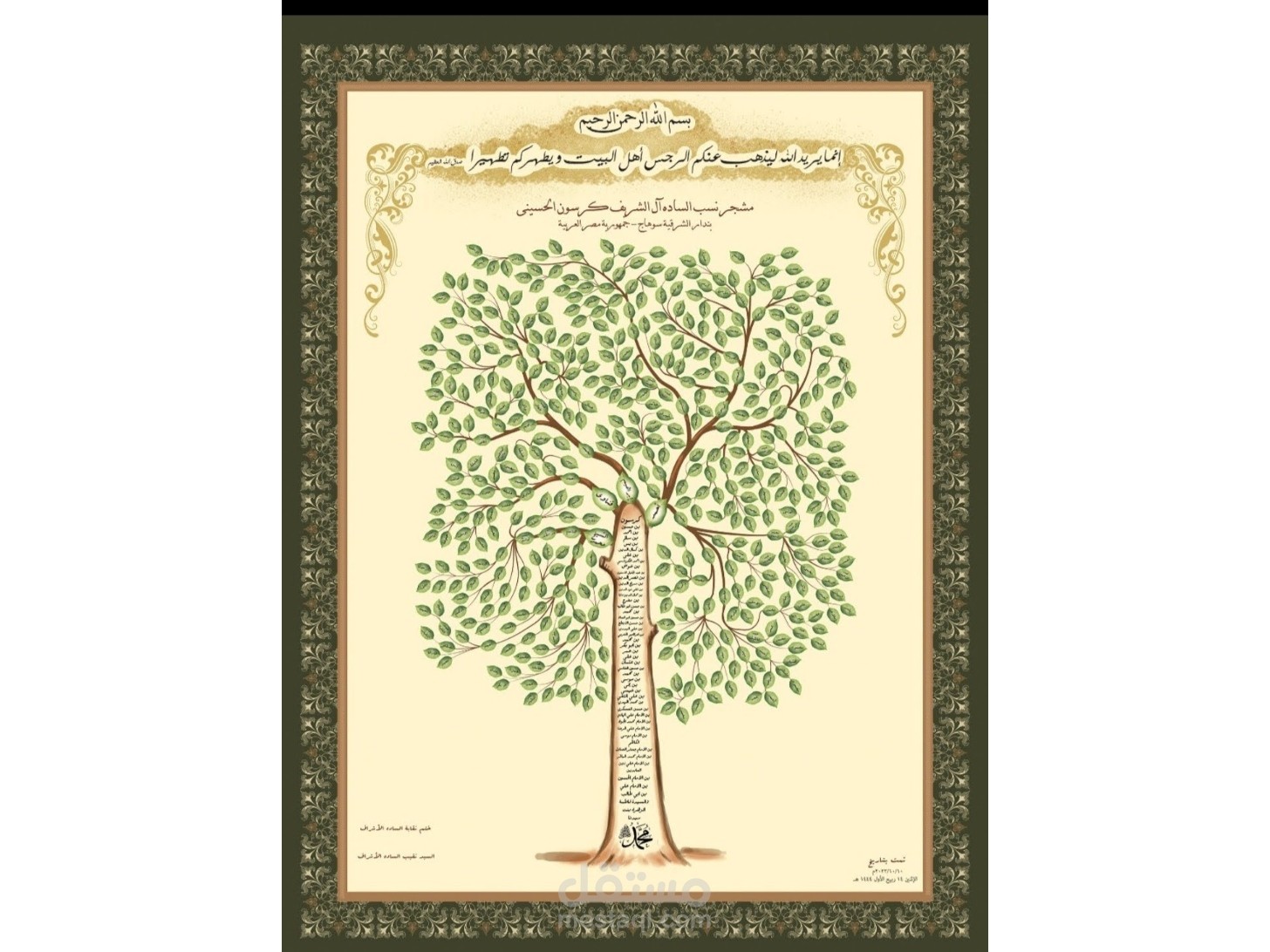 تصميم شجرة عائلة مكونه من 500 شخص