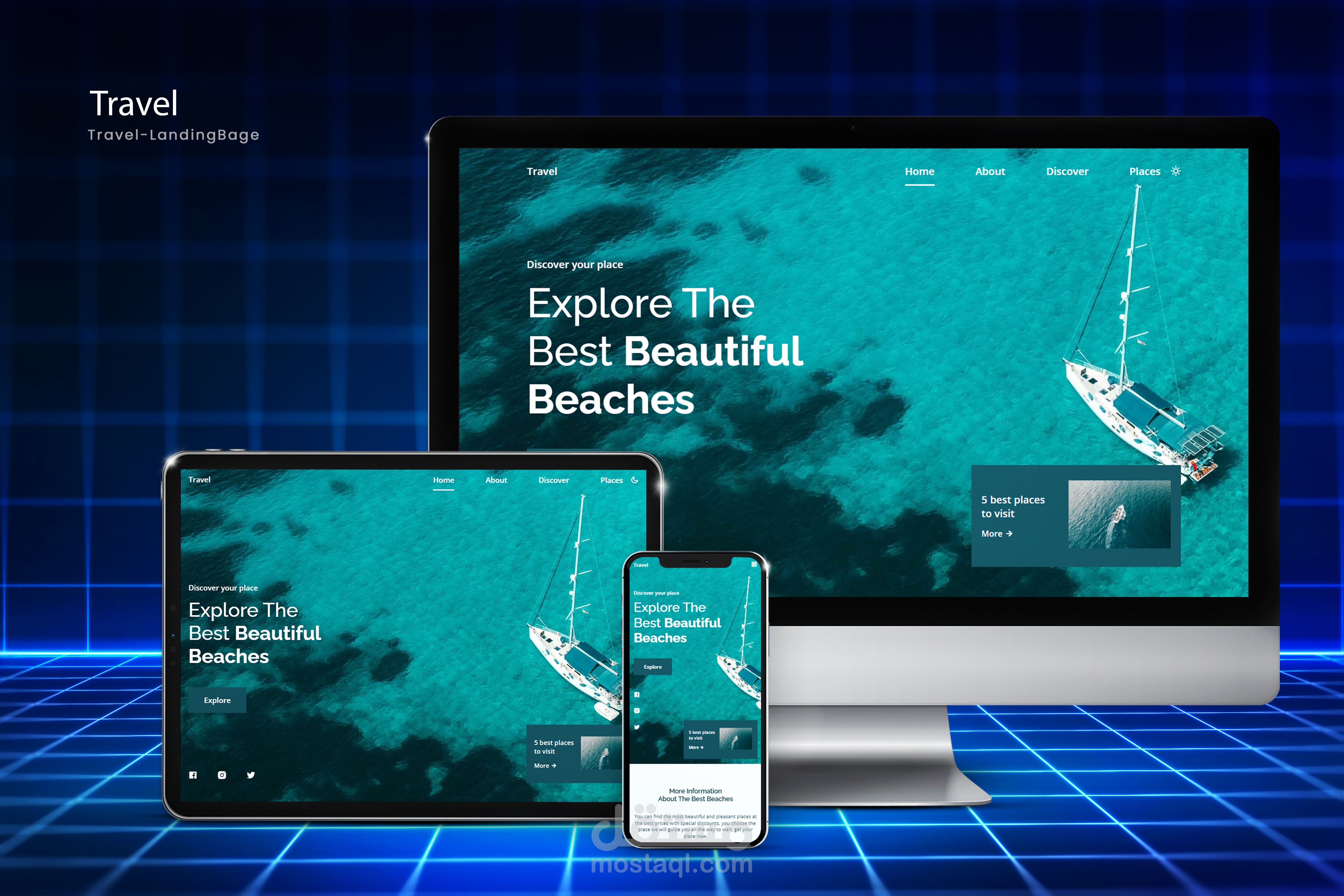 صفحة هبوط (Landing Page) لموقع [Travel]