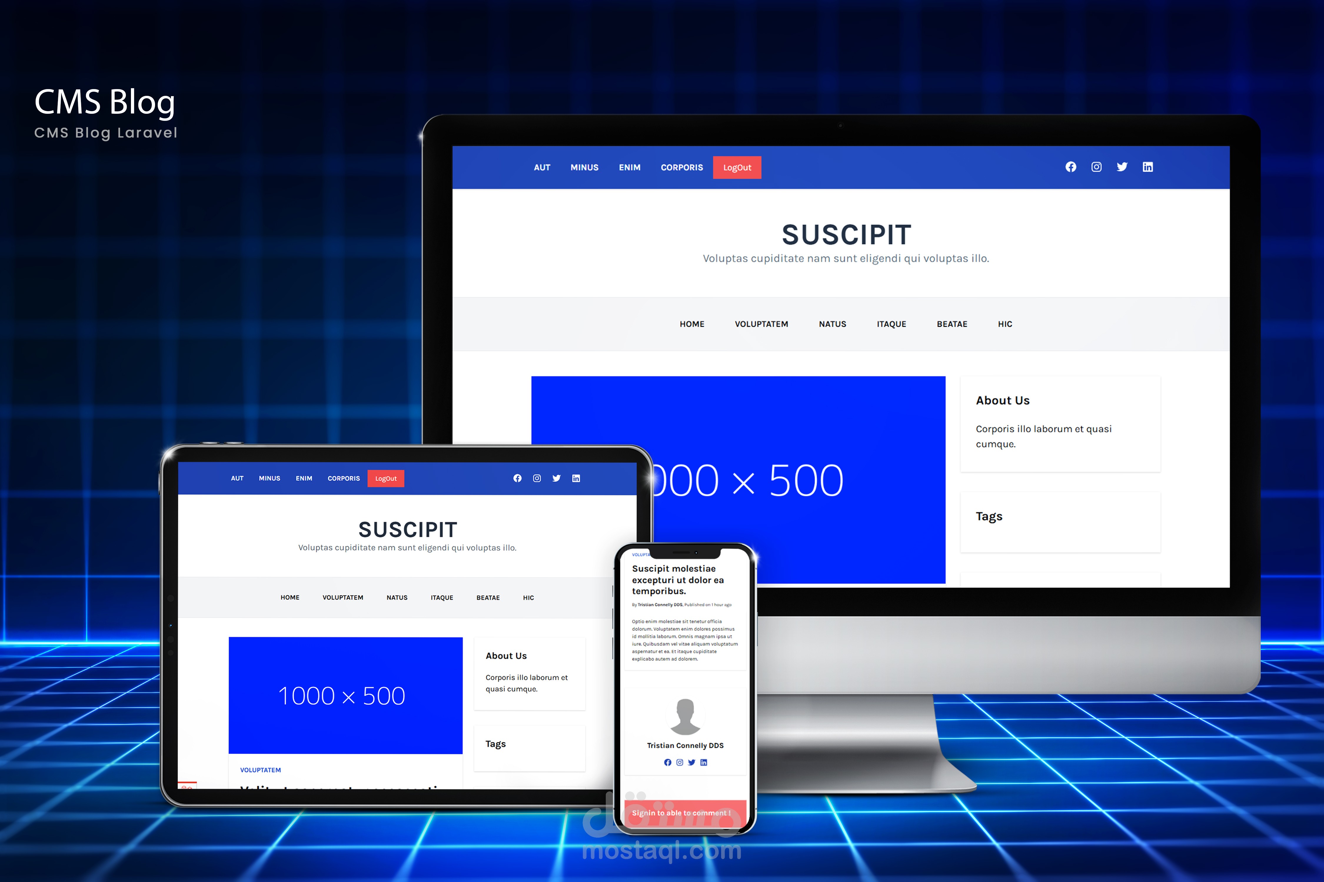 CMS Blog - نظام إدارة محتوى احترافي باستخدام Laravel