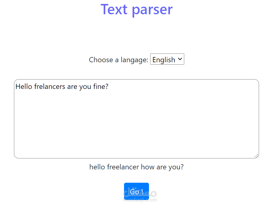 تطوير موقع لإعادة صياغة الجمل و إصلاحها javascript