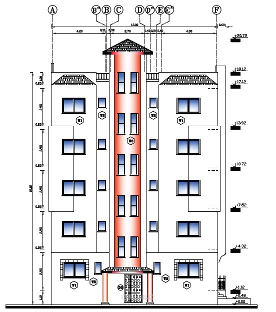 تصميم واجهات عمارة سكنية