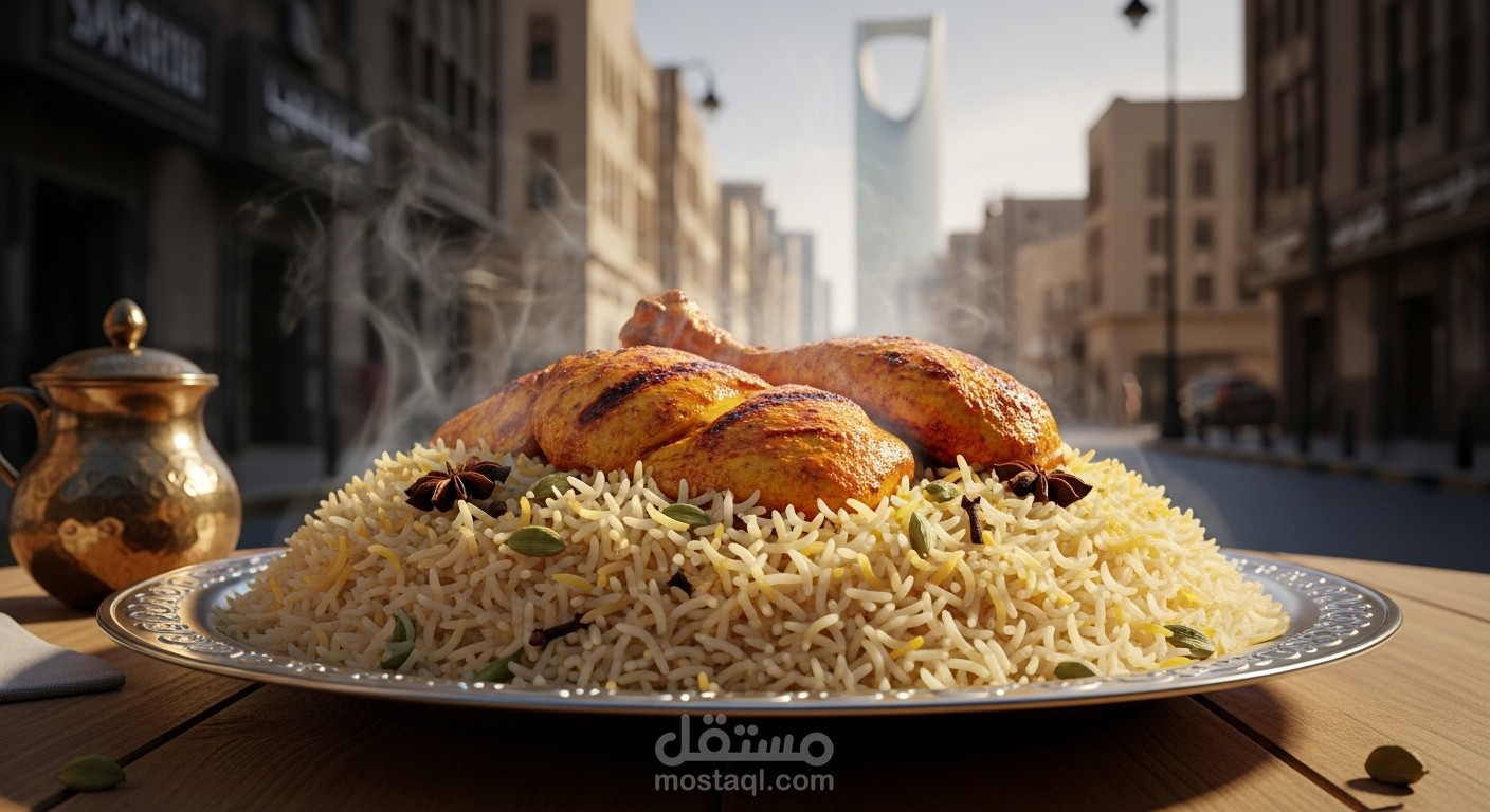 انشاء فيديو CGI دعائي ثلاثي الأبعاد لعرض طبق طعام بأسلوب سينمائي