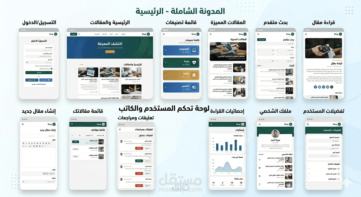 تطوير مدونة