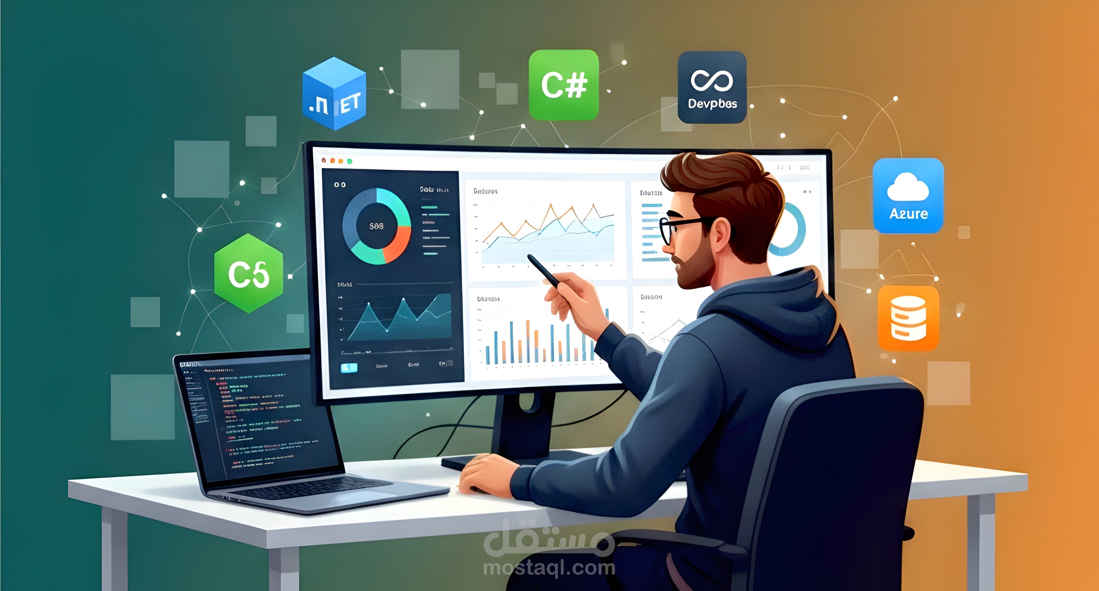 تطوير وتصميم لوحات تحكم Dashboard إلكترونية احترافية