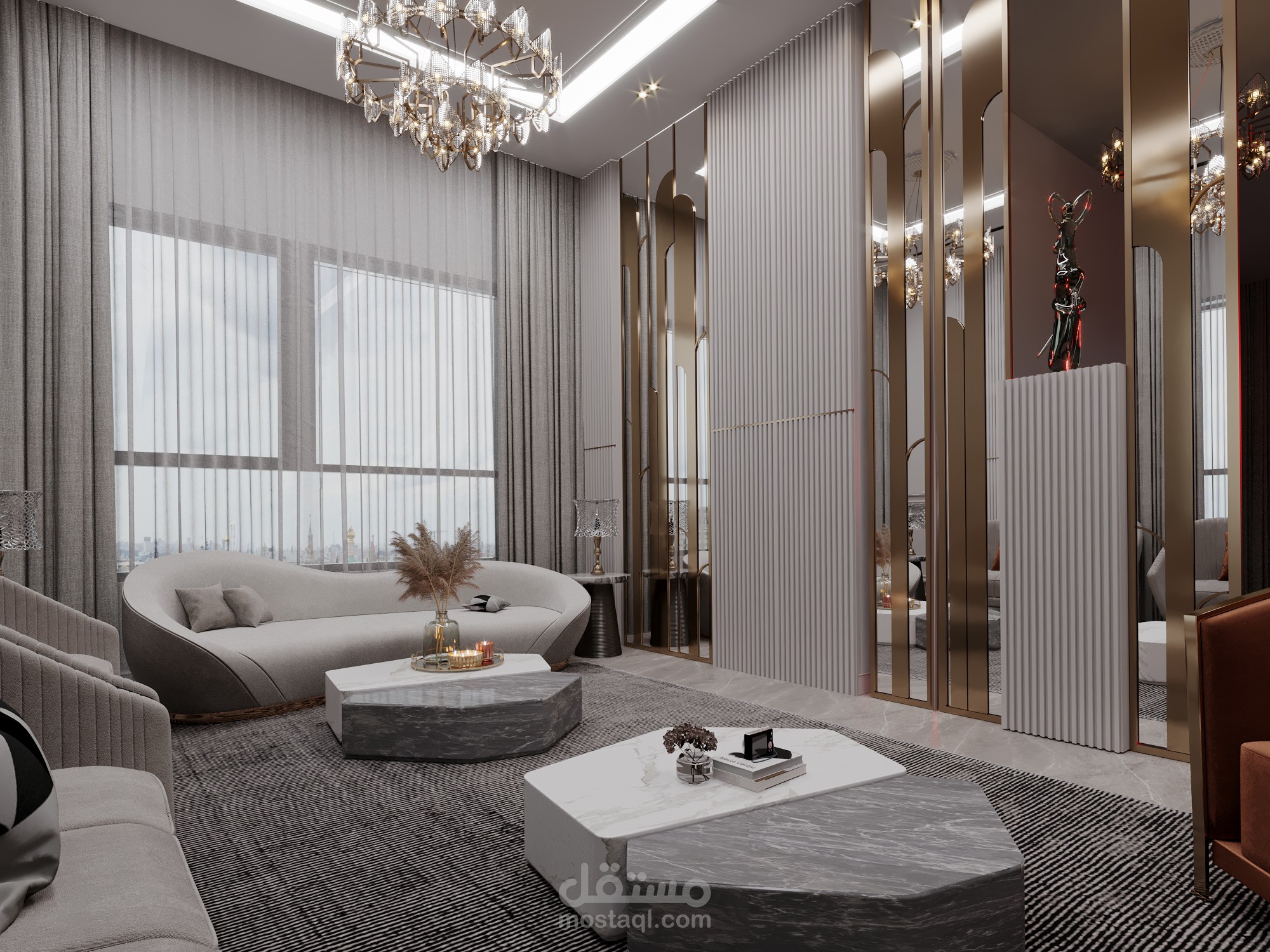 تصميم داخلي - صالة ضيوف