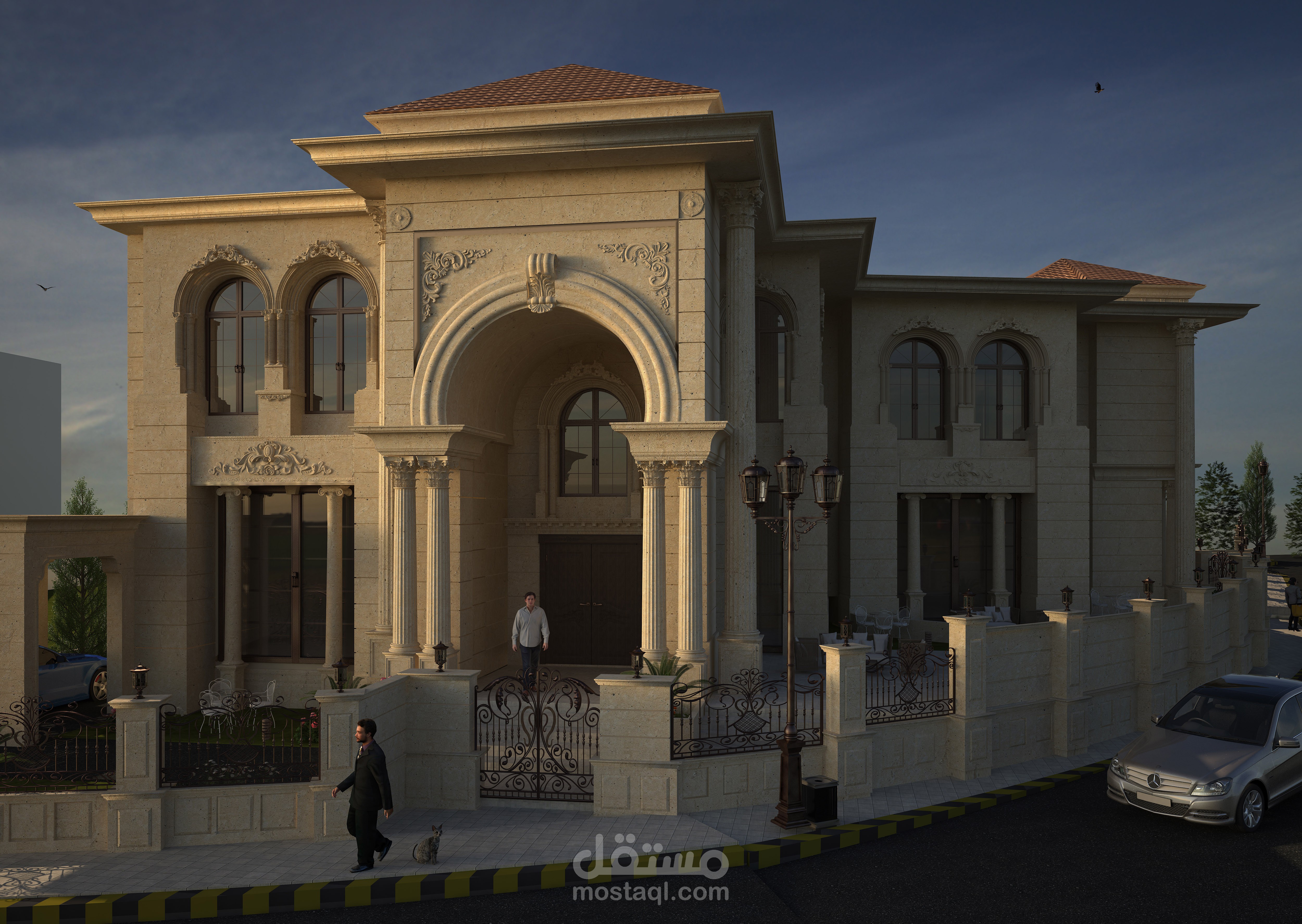 تصميم فيلا على الطراز الكلاسيك