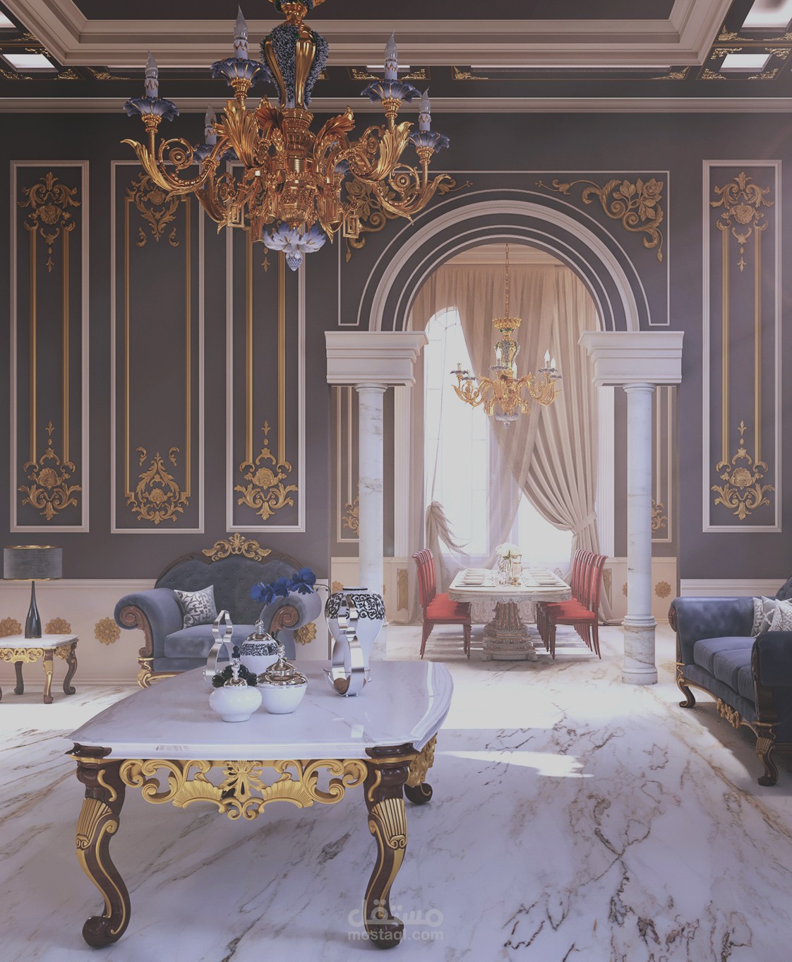 تصميم مجلس رجالي طراز كلاسيكي