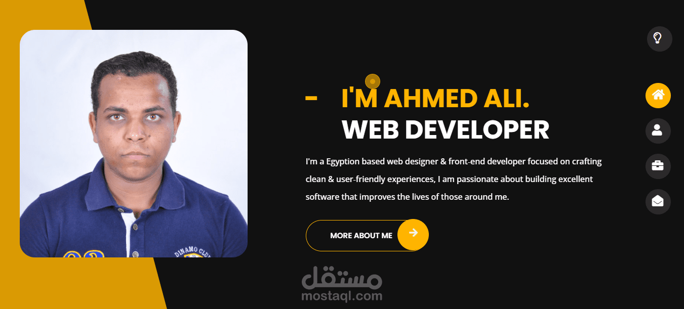 موقع خاص بعرض  portfolio الخاصى بى