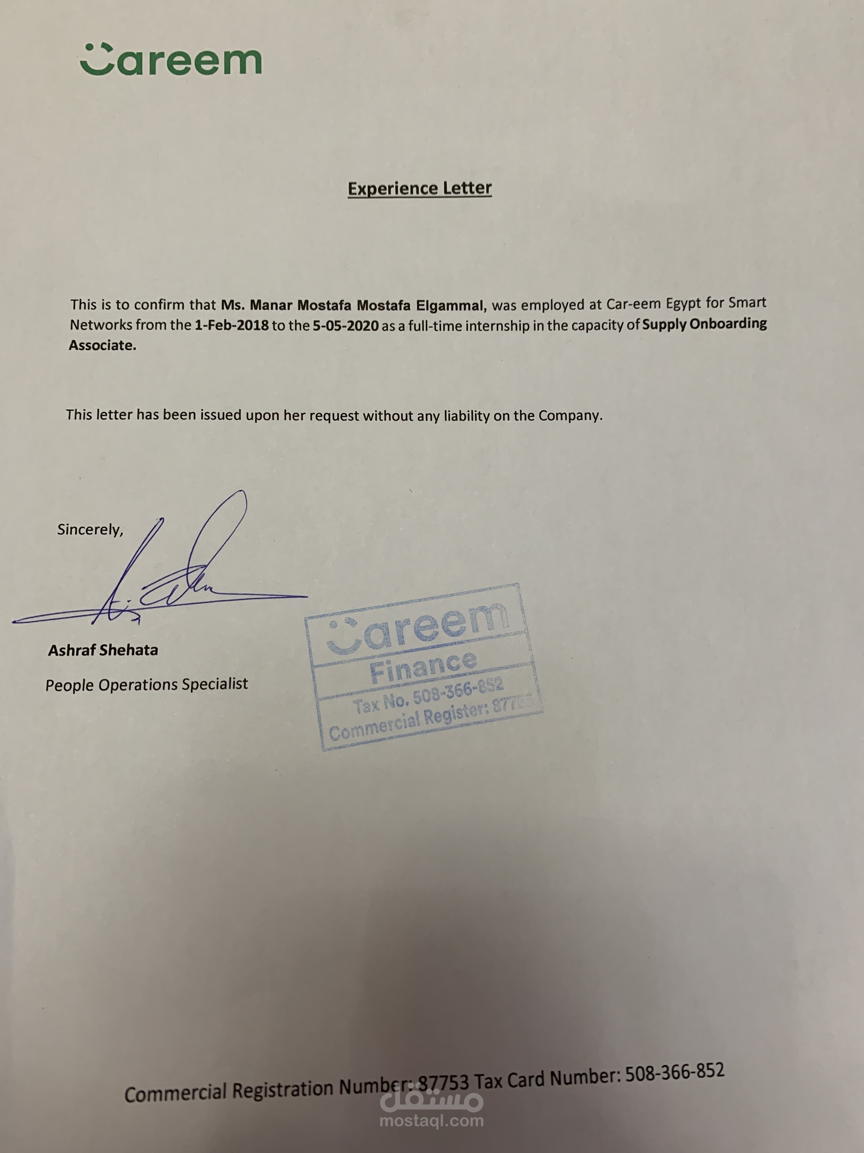 Supply associate at Careem