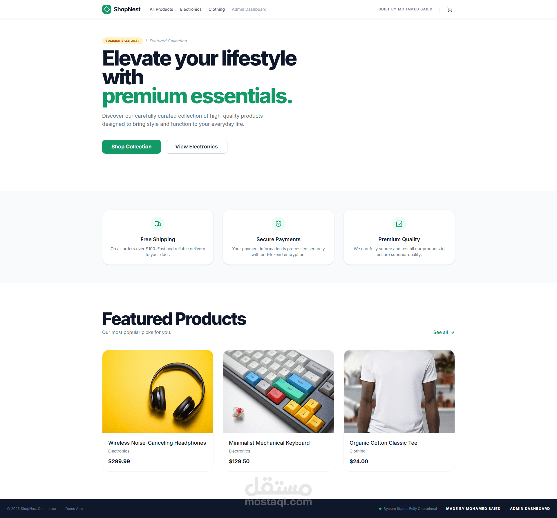 متجر إلكتروني | ShopNest Commerce