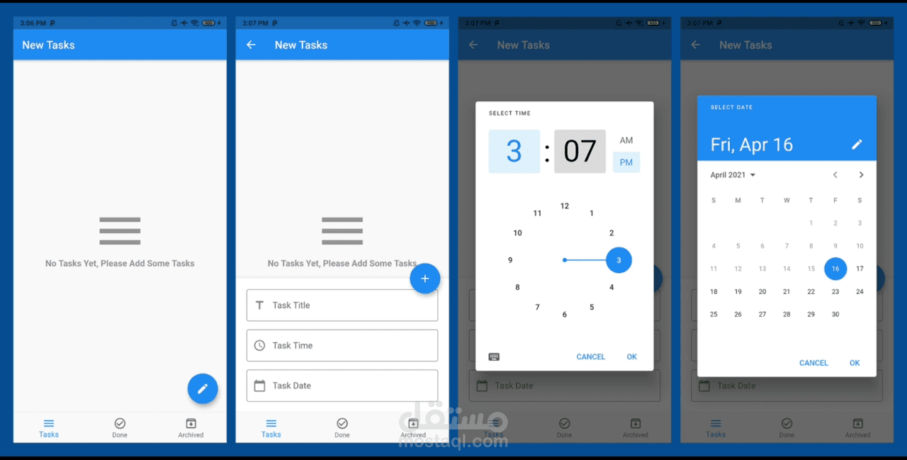 Tasks app - الكود متوفر للتعديل عليه