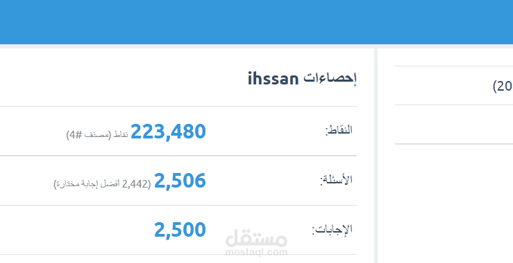 ادخال 2500 سؤال لموقع