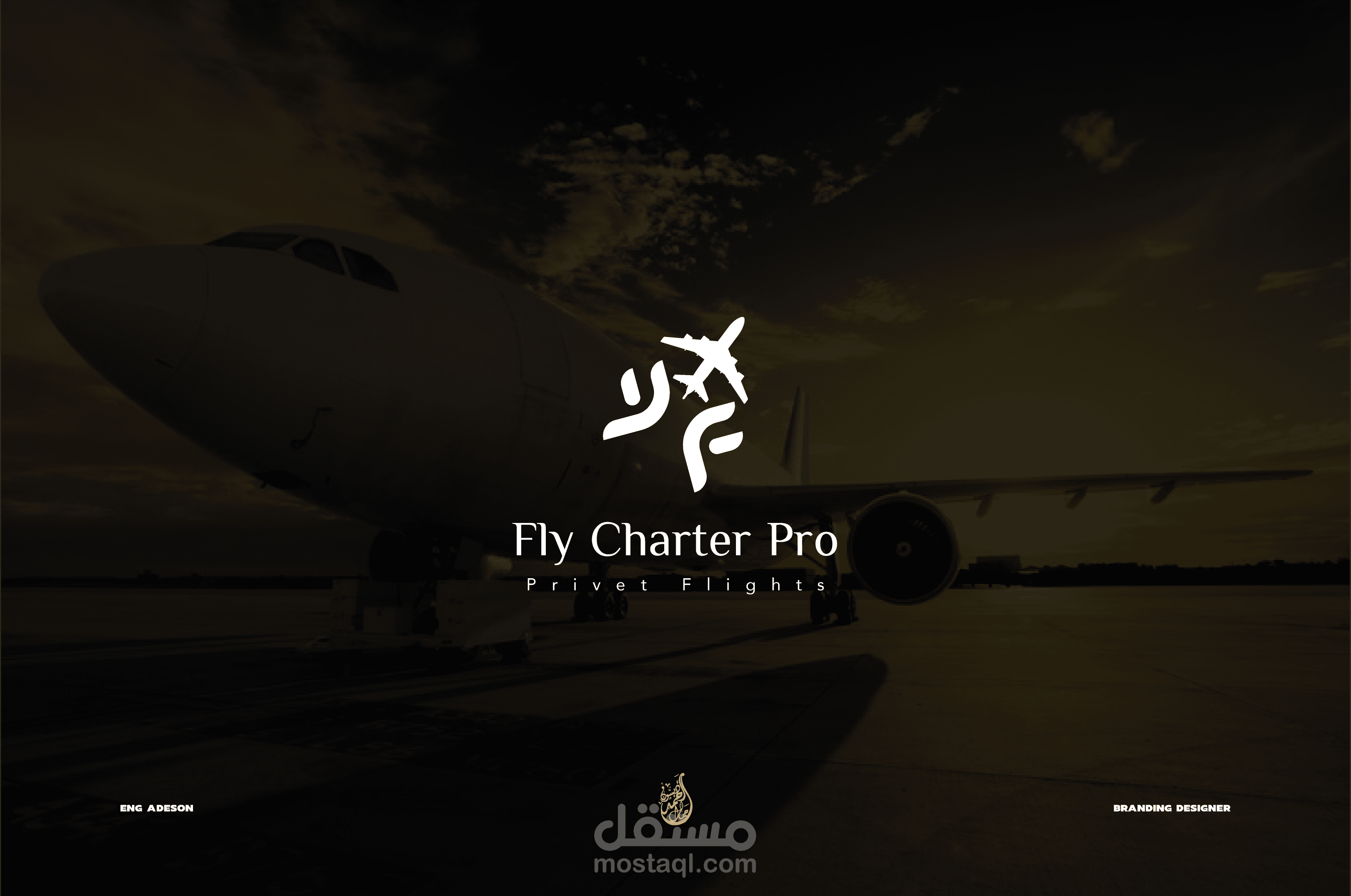 logo for fly charter pro company for privet flights