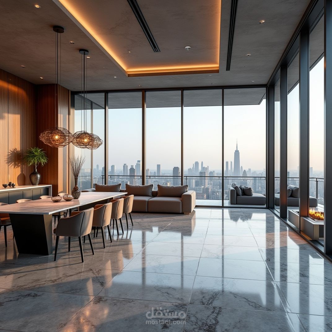 تصميم رووف benthose ستيل اعلي فيلا 3 طوابق