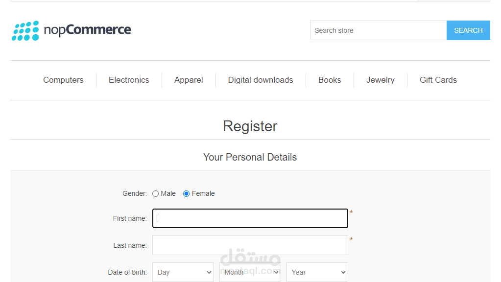 testing nopcommerce demo  using webdriver selenium