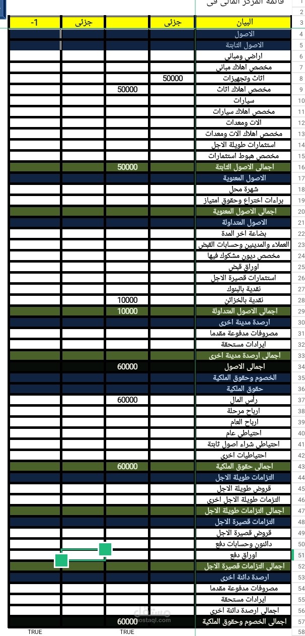 "إعداد وتصميم القوائم المالية والمحاسبية الاحترافية على Excel"