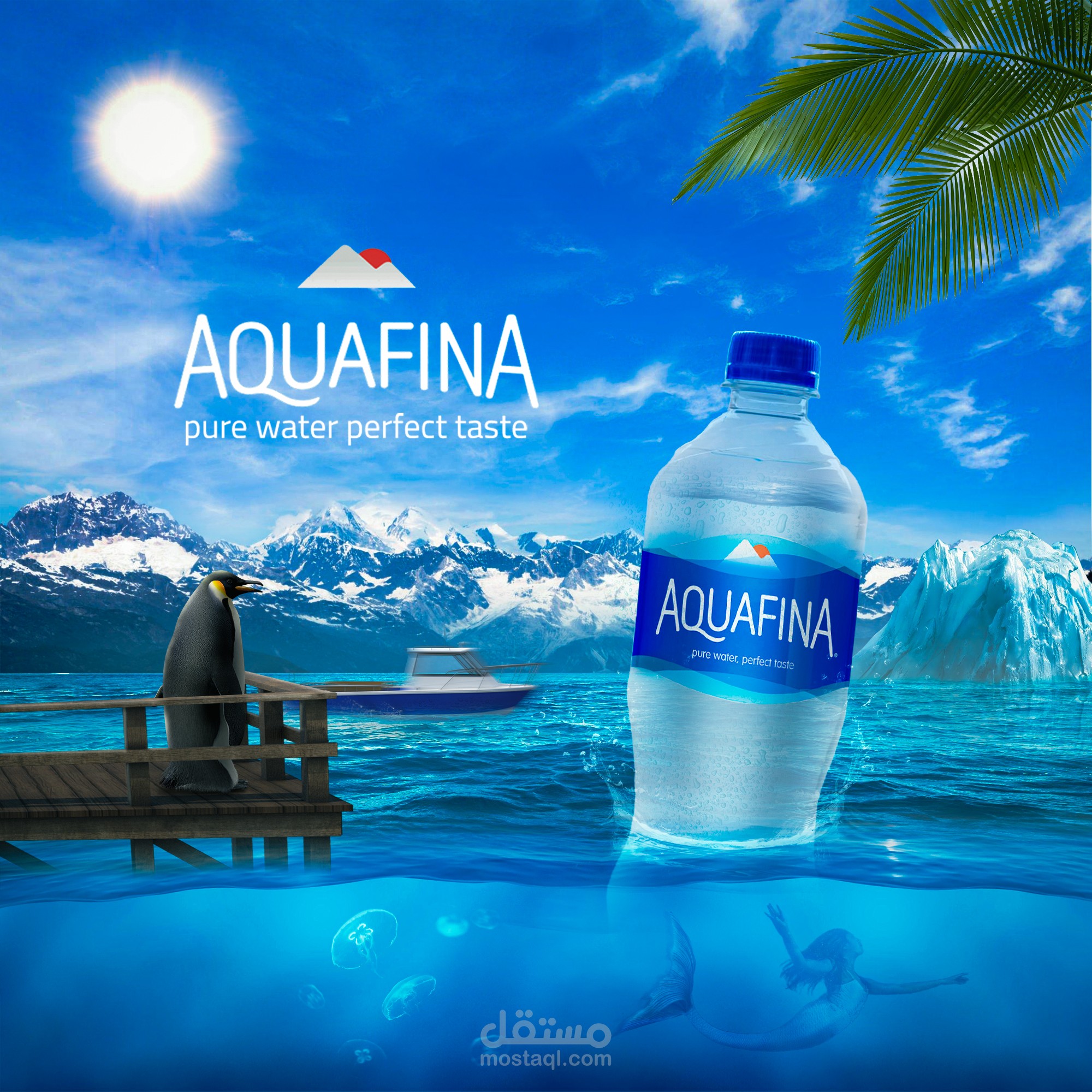 تصميم لشركة Aquafina