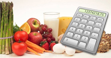 احتساب المكونات الغذائية في الاكل