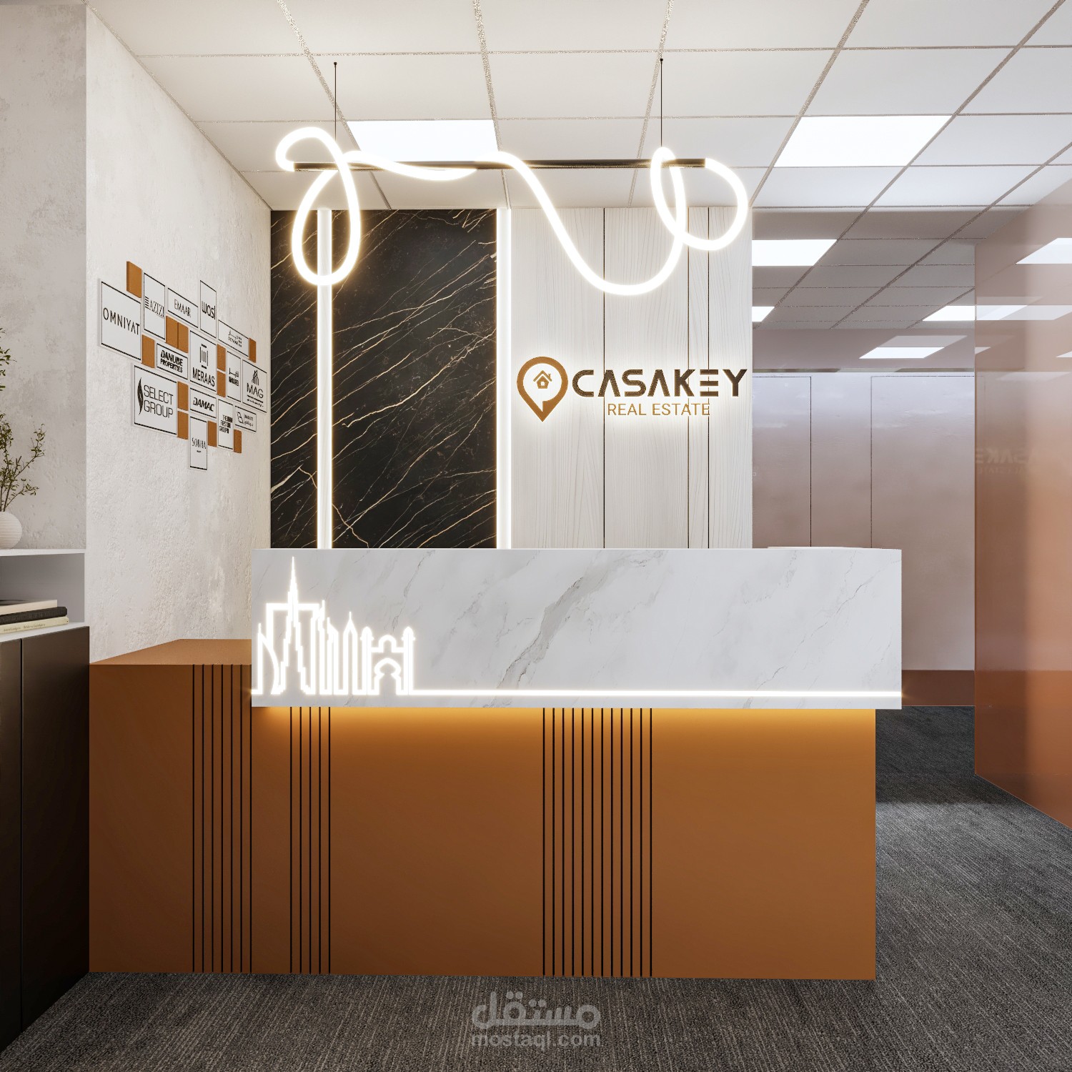 (تصميم مكتب لشركة Casa Key Real Estate)-Office design for Casa Key Real Estate