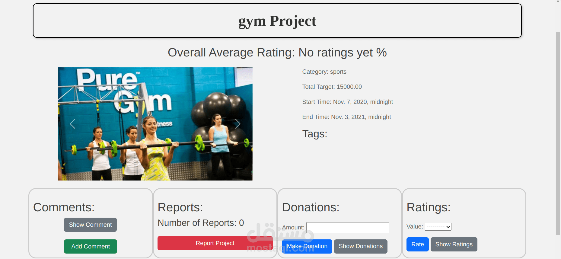 Crowd-Funding Web app
